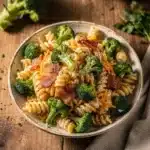 broccoli bacon cheddar pasta salad - featured image