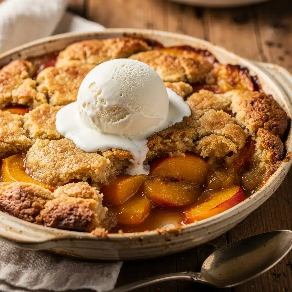 brown sugar bourbon peach cobbler preparation steps