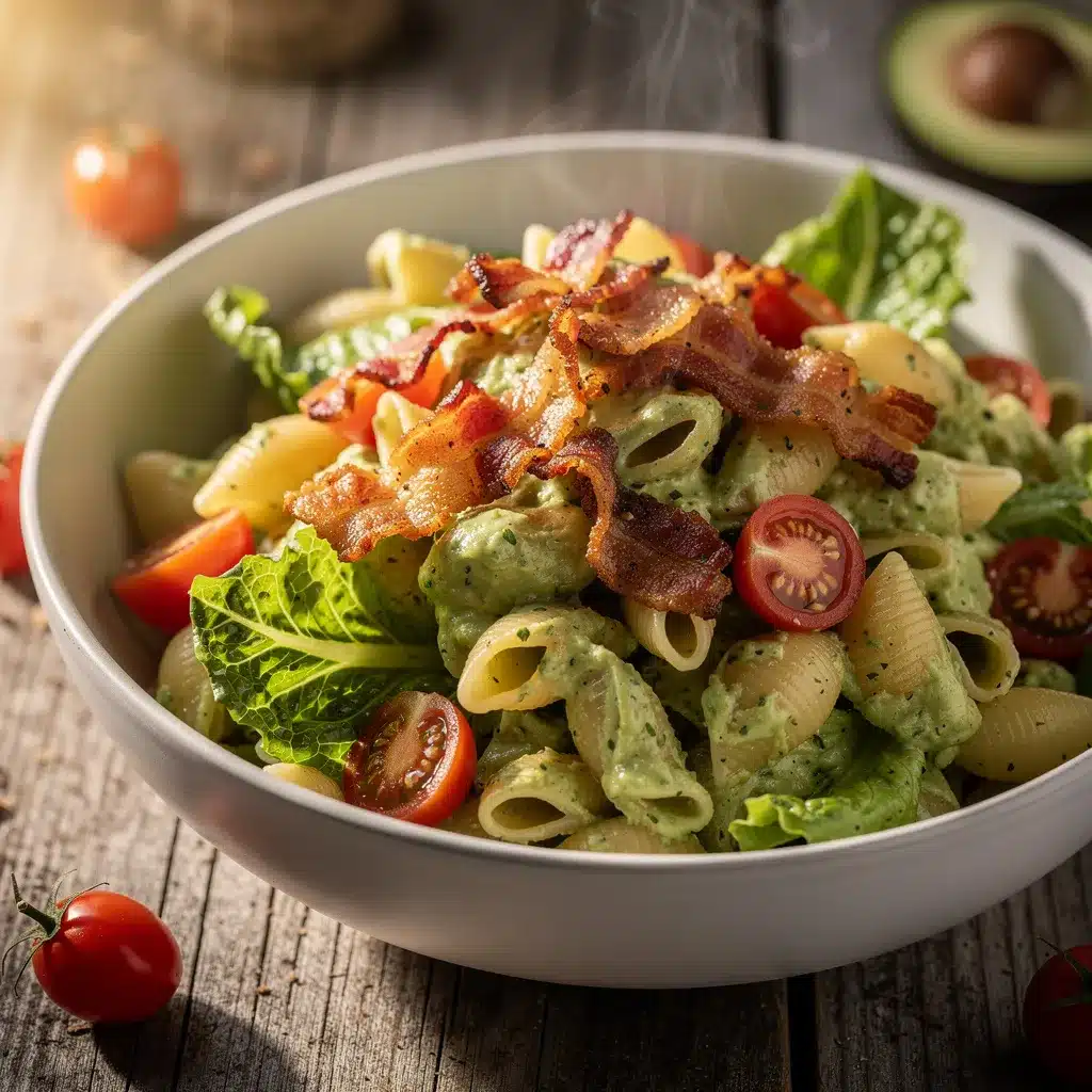 creamy BLT pasta salad preparation steps