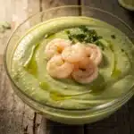 creamy cucumber avocado gazpacho - featured image