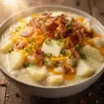 creamy loaded baked potato soup - featured image