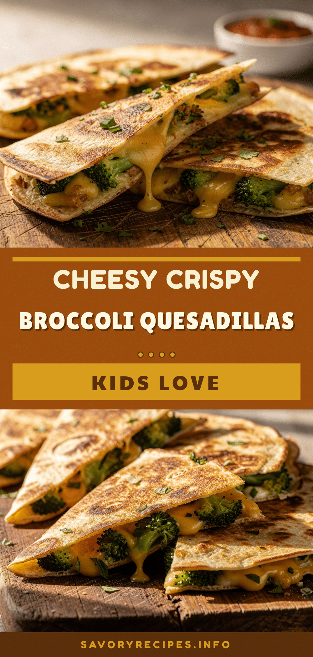crispy cheesy broccoli quesadillas recipe