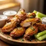 crispy garlic parmesan chicken wings - featured image