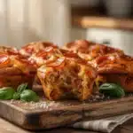 easy cheesy mini pepperoni pizza muffins - featured image