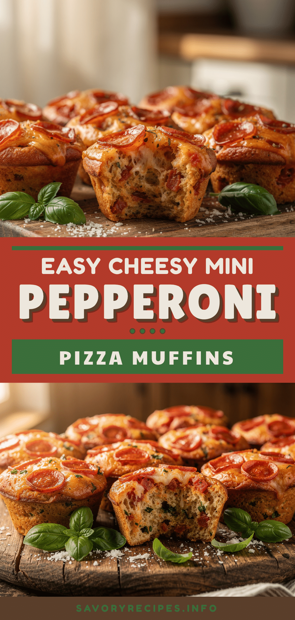 easy cheesy mini pepperoni pizza muffins recipe