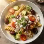 fresh greek pasta salad - featured image
