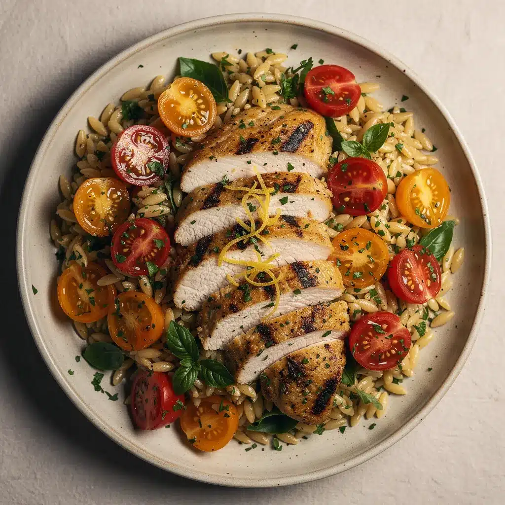 fresh lemon herb orzo salad preparation steps