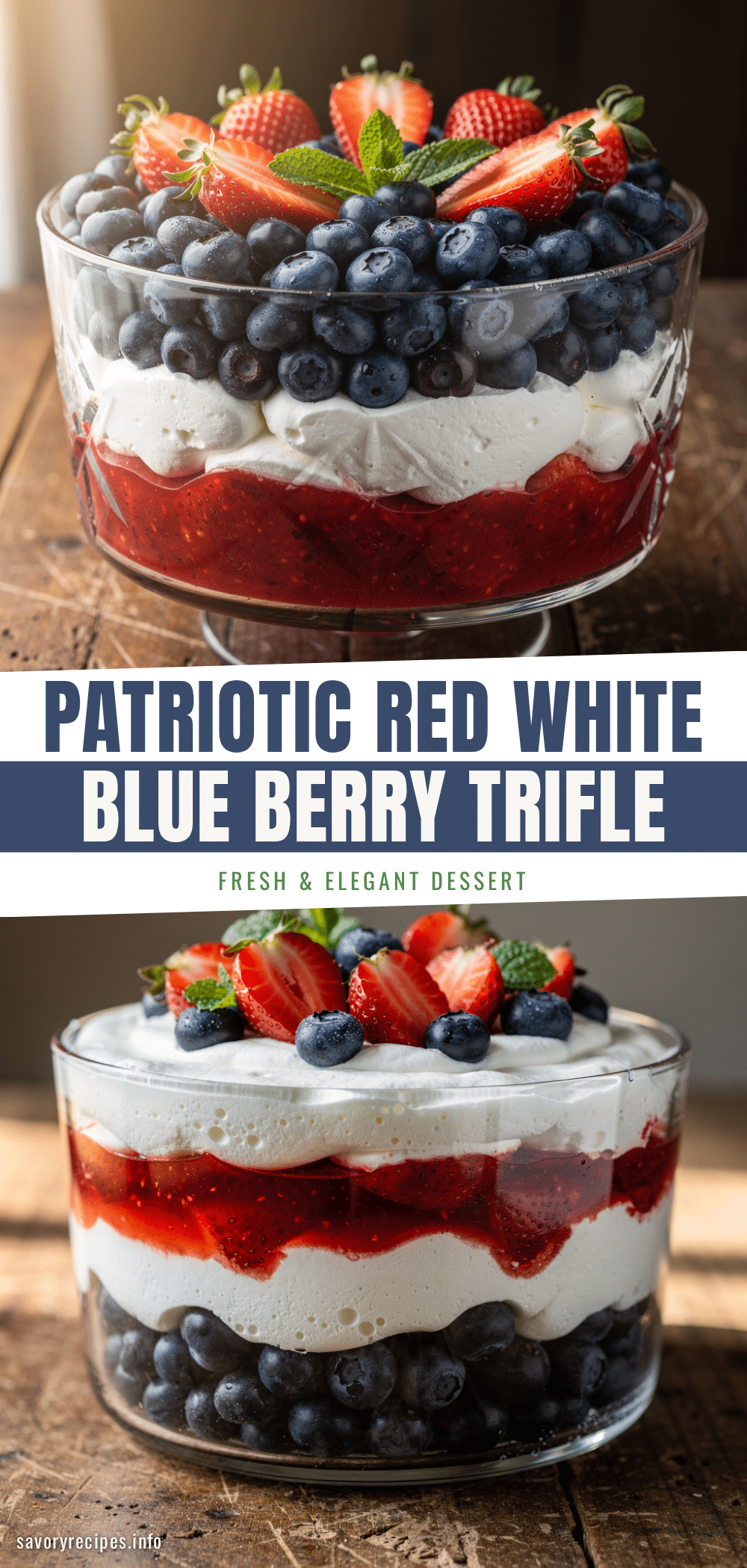 fresh red white and blue layered trifle recipe