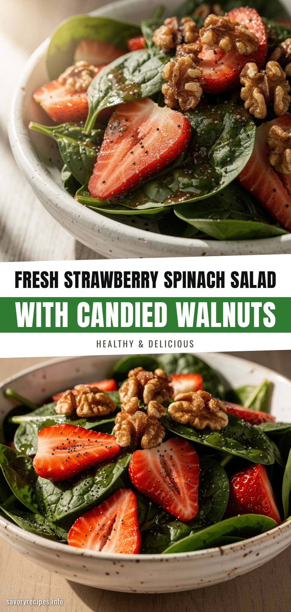 fresh strawberry spinach salad recipe