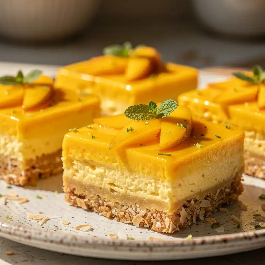 frozen mango lime cheesecake bars preparation steps