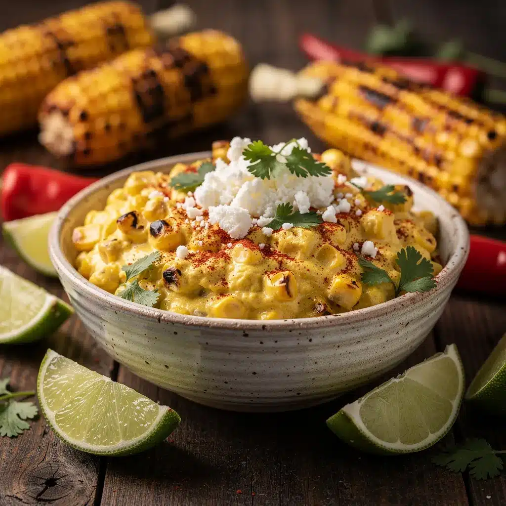 grilled elote corn dip preparation steps