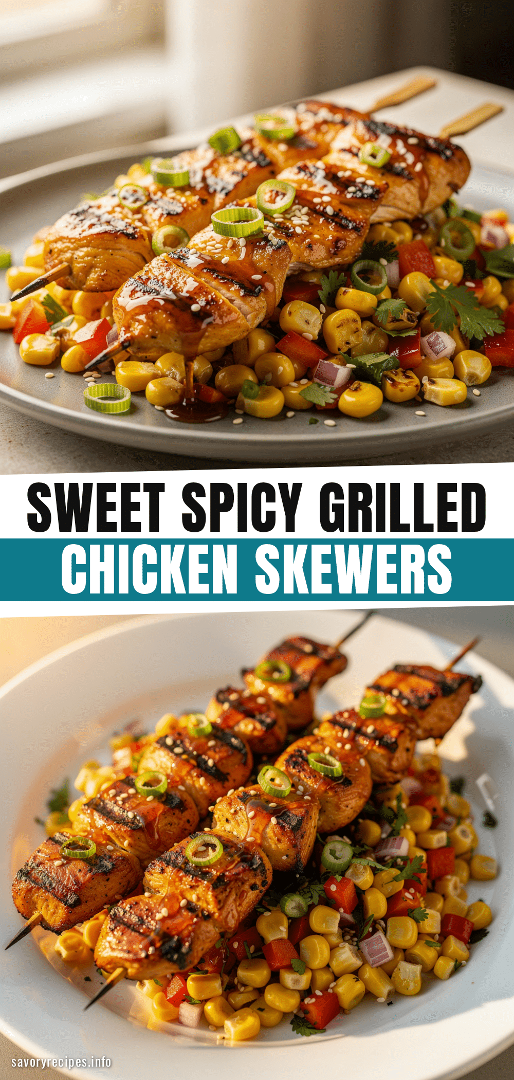 grilled honey sriracha chicken skewers recipe
