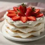 no bake strawberry icebox cake - featured image