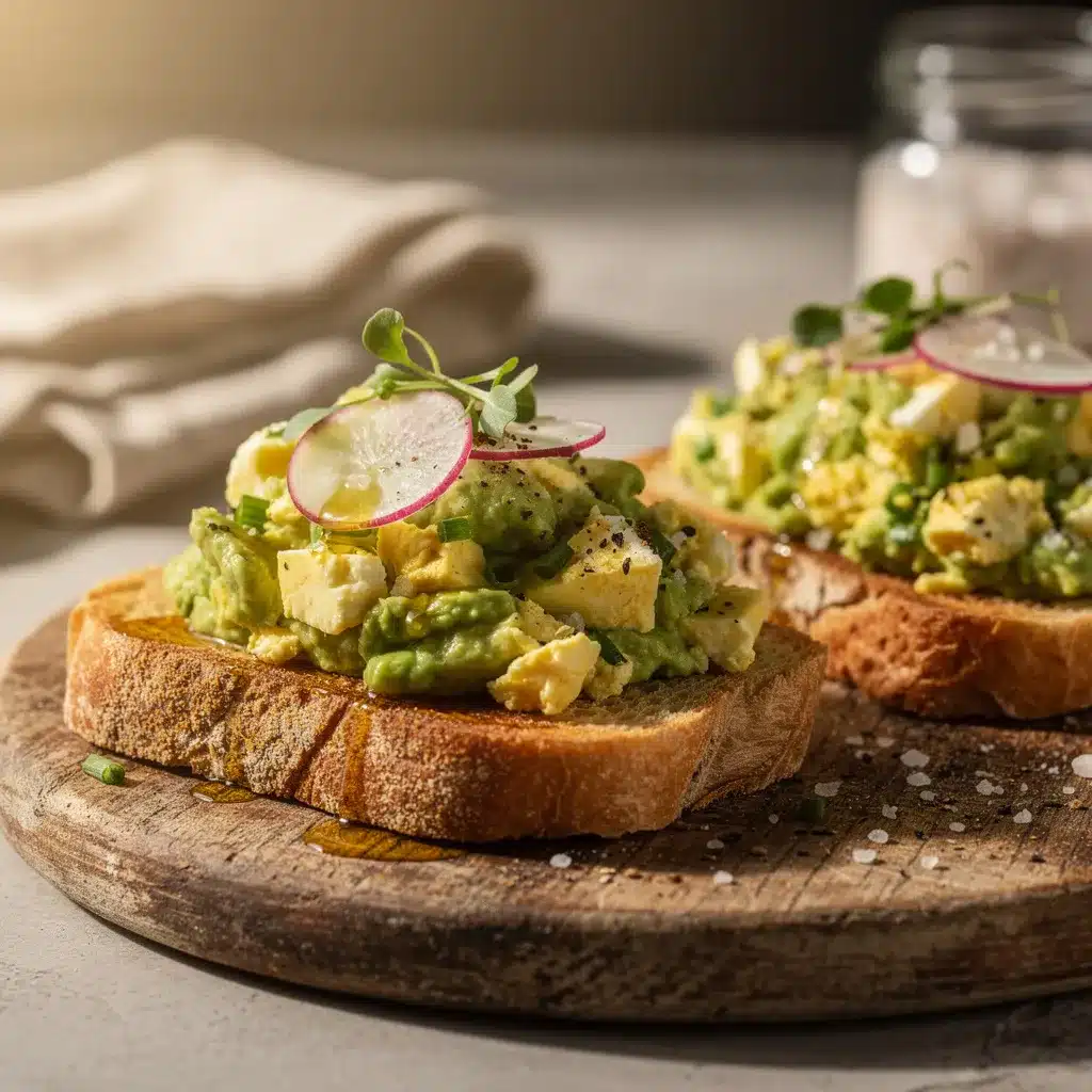 quick avocado egg salad toast preparation steps