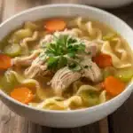 slow cooker chicken noodle soup - featured image