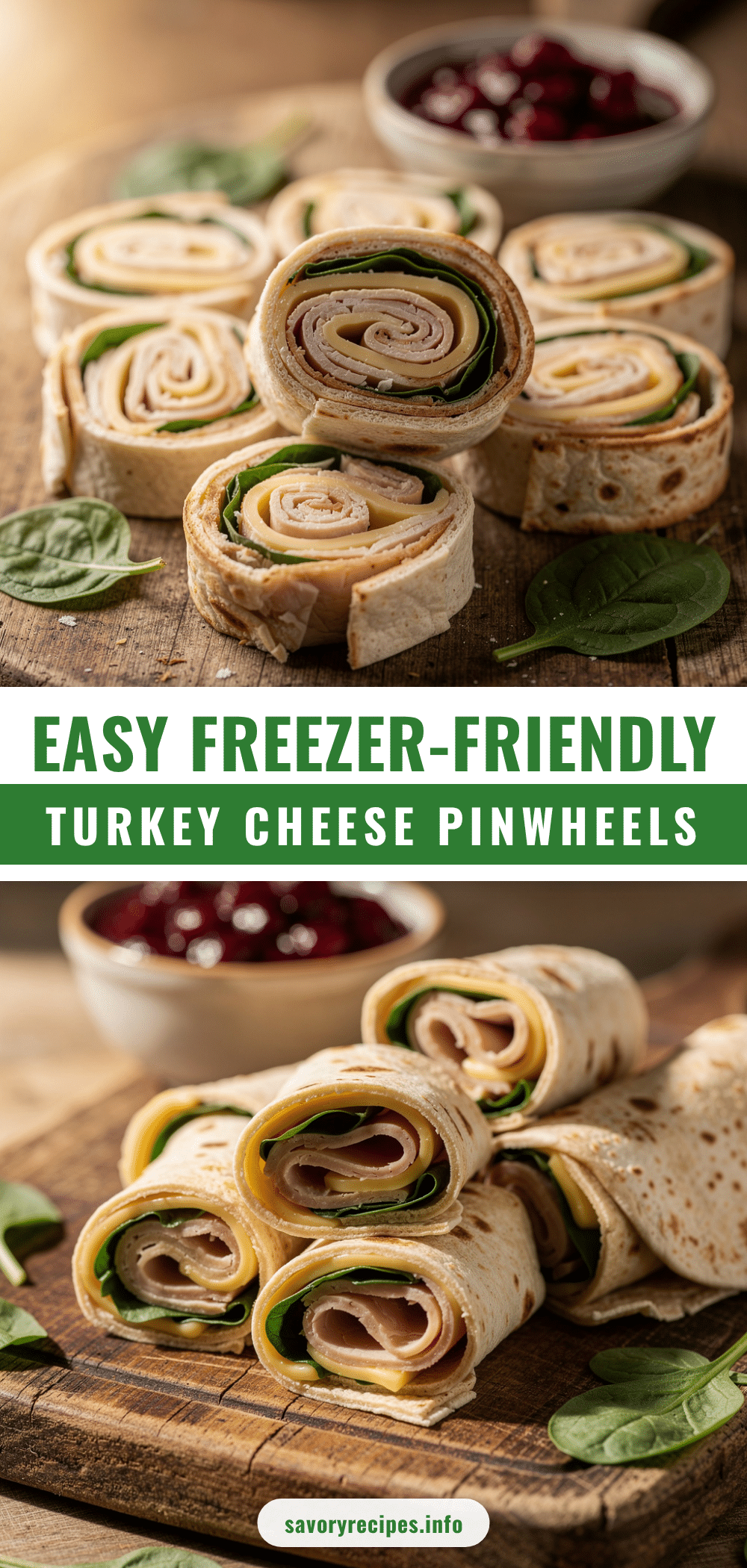 turkey and cheese pinwheel wraps recipe