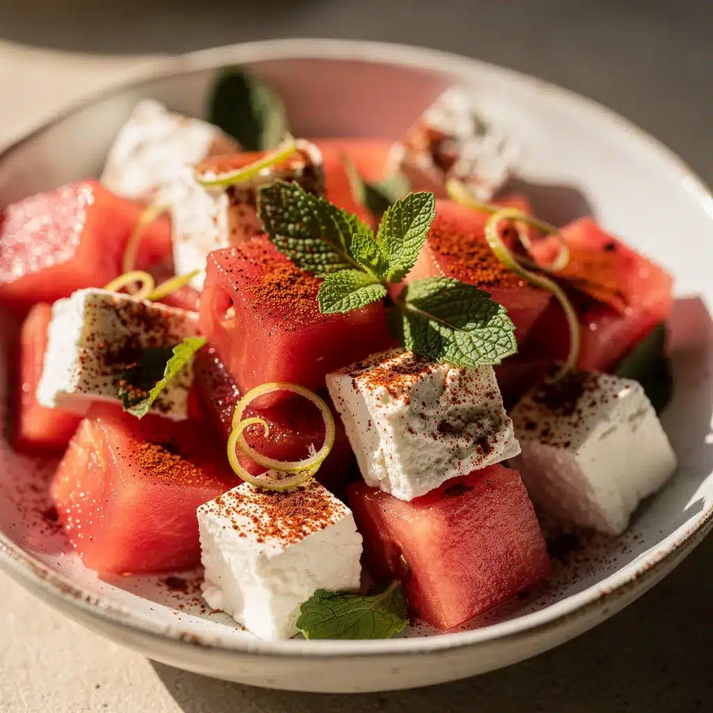watermelon feta mint salad preparation steps